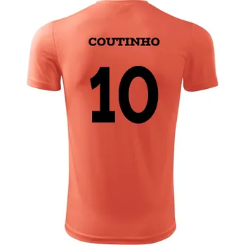Dětský fotbalový dres Coutinho - Barva: neonově oranžová, Velikost 10let