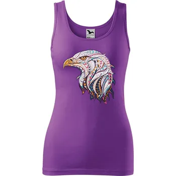 Dámské tílko s potiskem Hlava orla Velikost: L, Barva: Fialová