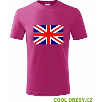 Chlapecké oblečení Tričko s anglickou vlajkou dětské - Barva: purpurová, Velikost 8let