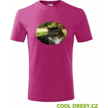 Chlapecké oblečení Dětské tričko s kočkou 4 - Barva: purpurová, Velikost 4roky
