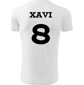 Dětský fotbalový dres Xavi - Barva: bílá, Velikost 12let