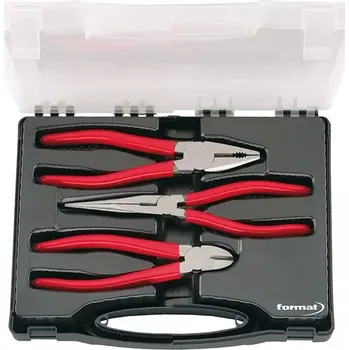 Kleště Sada kleští leštěná hlava plastové návleky, 3 ks. FORMAT (EDE53270010)