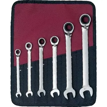 Klíč Souprava klíčů ráčnových 8-19mm CLICKRAFT REVERSIBLE 6ks - taška KRAFTWERK (KRAF-KR-3404-51)