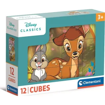 Puzzle Clementoni - Obrázkové kostky - Disney klasické pohádky 12 kostek