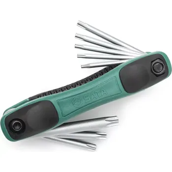 Klíč Skládací zástrčné klíče - Torx T9 ÷ T40 SATA ST09123SJ (Sada 8 ks) (SATAST09123SJ)