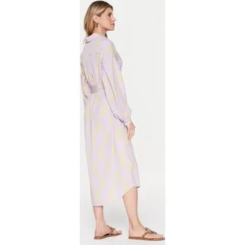 Dámské šaty Silvian Heach Košilové šaty GPP23371VE Fialová Regular Fit 46