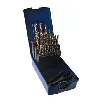 Vrták Sada spirálových vrtáků RATIOLINE pr. 1 ÷ 10,5 mm dle DIN 338. HSS-GK včetně rozměrů na závity (24 ks) (DAT333847524)