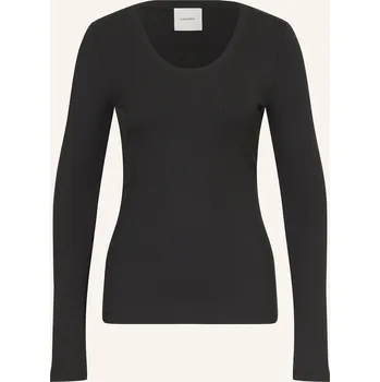 Calvin Klein Dámské Tričko S Dlouhým Rukávem, černá, 34