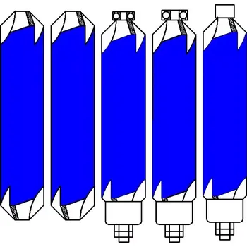 Příslušenství k frézce Sada 5 ks obrysových fréz s povlakem SPEEDY KT028B (INOX) (OZKT028B)