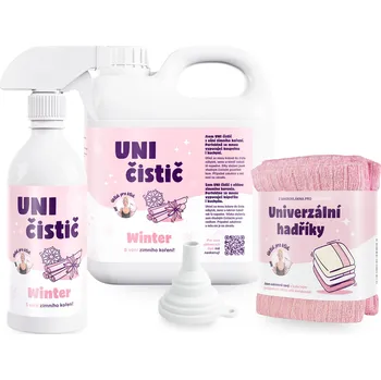 Univerzální čisticí prostředek Úklid pro klid Balíček UNI čistič Vůně: Winter, Barva trychtýře: Bílá