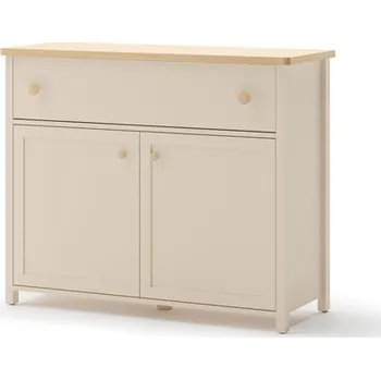 Komoda Komoda Story - Lenart pískově béžová / bělený dub Vincenza 110x90 cm