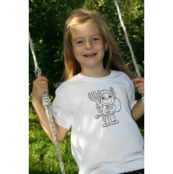 Dívčí tričko Čert - Tričko s motivem Bílá S