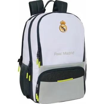 Městský batoh Real Madrid FC Pádelový batoh Real Madrid FC, bílý, kapsa boty