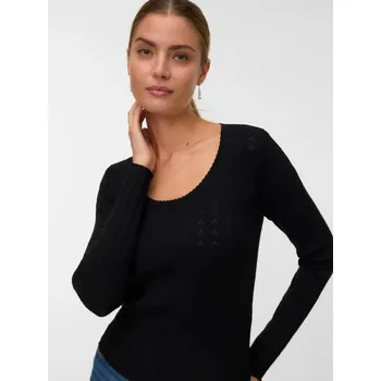 Dámský svetr Vero Moda lehký svetřík Willow černý Velikost: XS