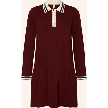 Dámské šaty Only Dívčí Pletené Polo Šaty, tmavě červená, 134