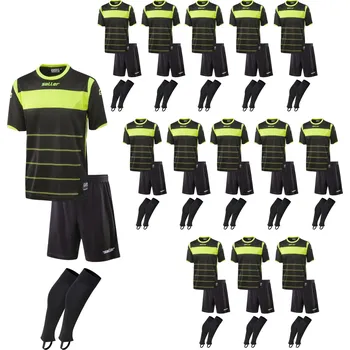 Saller GENUA - Set 14 kompletů BARVA: 396 černá-neon žlutá, Velikost: XXL Moderní týmový set s ventilačními zónami a top komfortem