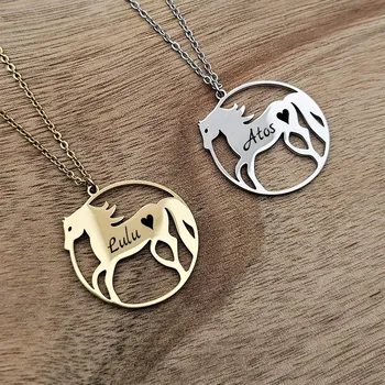 Přívěsek Přívěsek s řetízkem z chirurgické oceli Koník Circle