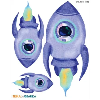 Textilie k potisku Raketa – nažehlovačka 14x11cm