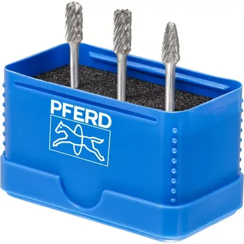 Fréza Tvrdokovové stopkové frézy Pferd SET 1404 ALLROUND - stopka 3 mm (Sada 3 ks) (PF4007220420430)