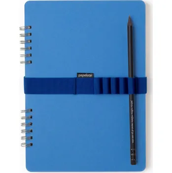 Zápisník papelote Sada A5 Softblok s gumičkou a tužkou Barva: modrá S14137