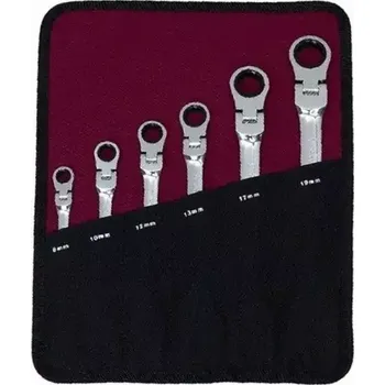 Klíč Souprava klíčů ráčnových 8-19mm CLICKRAFT FLEX 6ks - taška KRAFTWERK (KRAF-KR-3403-51)