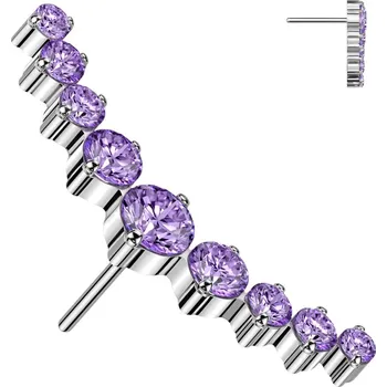 Piercing Atreya Titanová bezzávitová koncovka Omnion Barva: Fialová