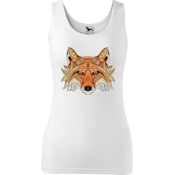 Dámské tílko s potiskem Hlava lišky Velikost: S, Barva: Bílá