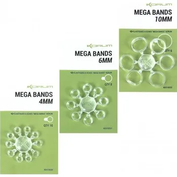 Korum mega bands Silikonový kroužek na nástrahy 6 ks / 10 mm