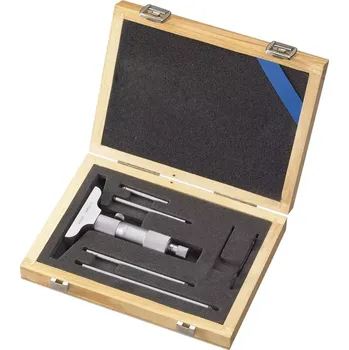 Posuvné měřítko Mikrometrický hloubkoměr s vým.nástavci 0 ÷ 100 / 0,01 mm (BER311065)