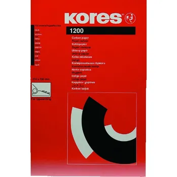 Kancelářský papír Kopírovací papír Kores A4 21 x 31 cm / černý uhlový / 10 listů