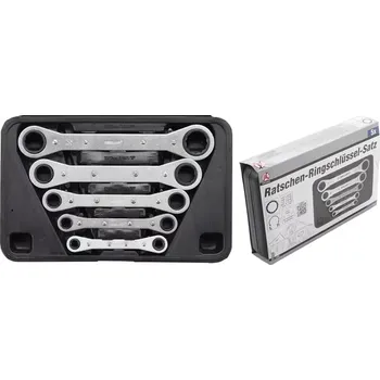 Klíč Ráčnové očkové klíče Kraftmann 1/4" ÷ 11/16" BGS101449, palcové, přepínatelné. Sada 5 dílů (BGS101449)