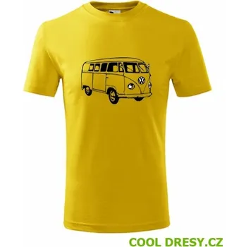Chlapecké tričko Dětské tričko s VW T1 2 - Barva: žlutá, Velikost 10let