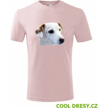 Dětské tričko se psem 1 - Barva: růžová, Velikost 10let