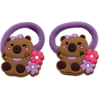 Dětské gumičky se kapybarou, 2 ks Barva: fialová