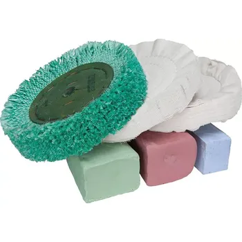 Brusný kotouč Leštící sada pro ušlech.kovy pr.350x25mm, pr.16mm, 6 dílů (BER052012)