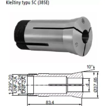 Sada upínacích kleštin 5C Bison 3000-5C KPL 3-26 mm po 1 mm (24 ks) (OUP1068836)
