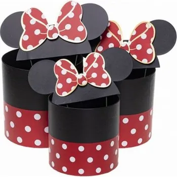 Dárková krabička Dárková krabička s oušky a mašlí – styl Minnie, střední