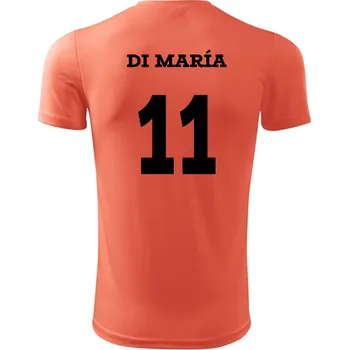 Dětský fotbalový dres Di María - Barva: neonově oranžová, Velikost 8let
