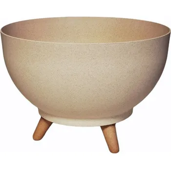 Mísa SATINA s nožičkami, písek, 40 x 26,5 cm