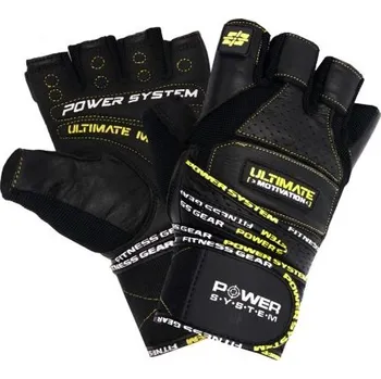 Fitness rukavice Fitness rukavice Power System Ultimate Motivation Black/Yellow XXL