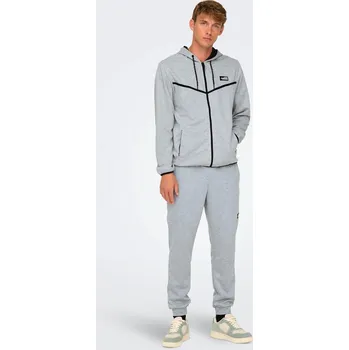 Pánská mikina Mikina Only LGrey Melange 1162489 Medium