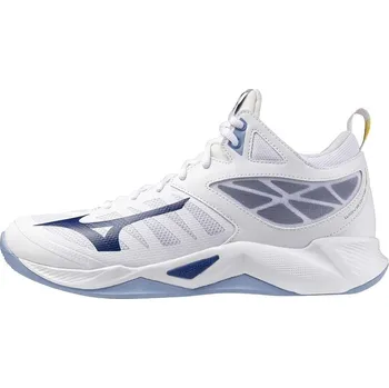 Pánská sálová obuv MIZUNO WAVE DIMENSION MID(U) / White/BellwetherBlue/BelAirBlu / 50.0/14.0