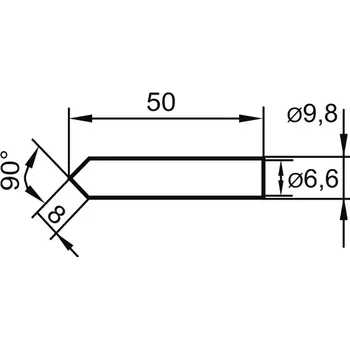 Páječka Letovací hrot ERSADUR č.8 32 8,0 mm, zkosený Ersa