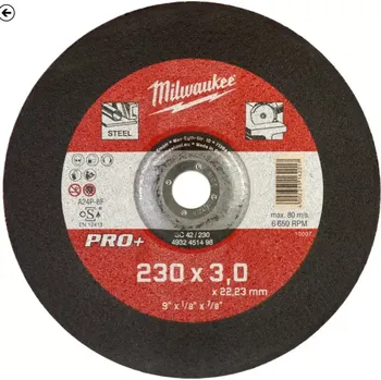 Řezný kotouč Řezný kotouč na kov 230 x 3 mm PRO+ Milwaukee SC 42/230 (MI4932451498)