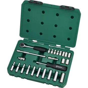 Gola sada 25 ks. Sada nástrčných hlavic 1/4" s 6 hroty SAE (SATAST09098SJ)
