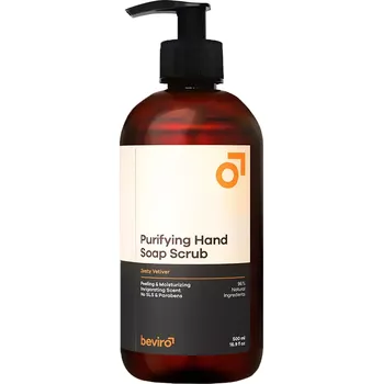 Mýdlo Beviro Purifying Hand Soap Scrub Zesty Vetiver 500 ml - Tekuté mýdlo na ruce s peelingem