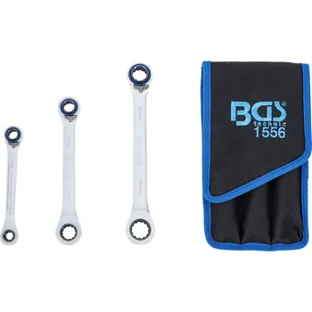 Ruční nářadí Očkové klíče s ráčnou "4 v 1" BGS101556 - 8 x 9 až 18 x 19 mm. Sada 3 dílů (BGS101556)