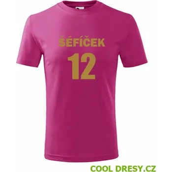 Chlapecké oblečení Tričko Šéfíček 12 - Barva: purpurová, Velikost 6let