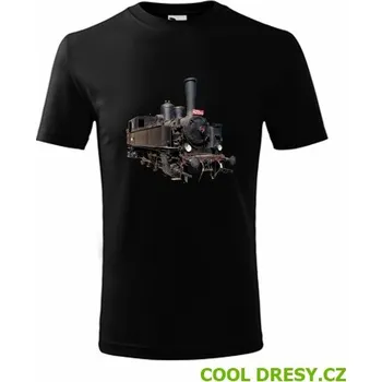 Chlapecké oblečení Dětské tričko s parní mašinkou 422 - Barva: černá, Velikost 6let