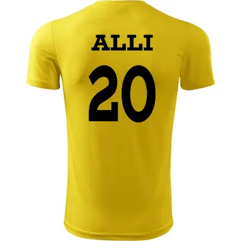 Dětský fotbalový dres Alli - Barva: žlutá, Velikost 12let